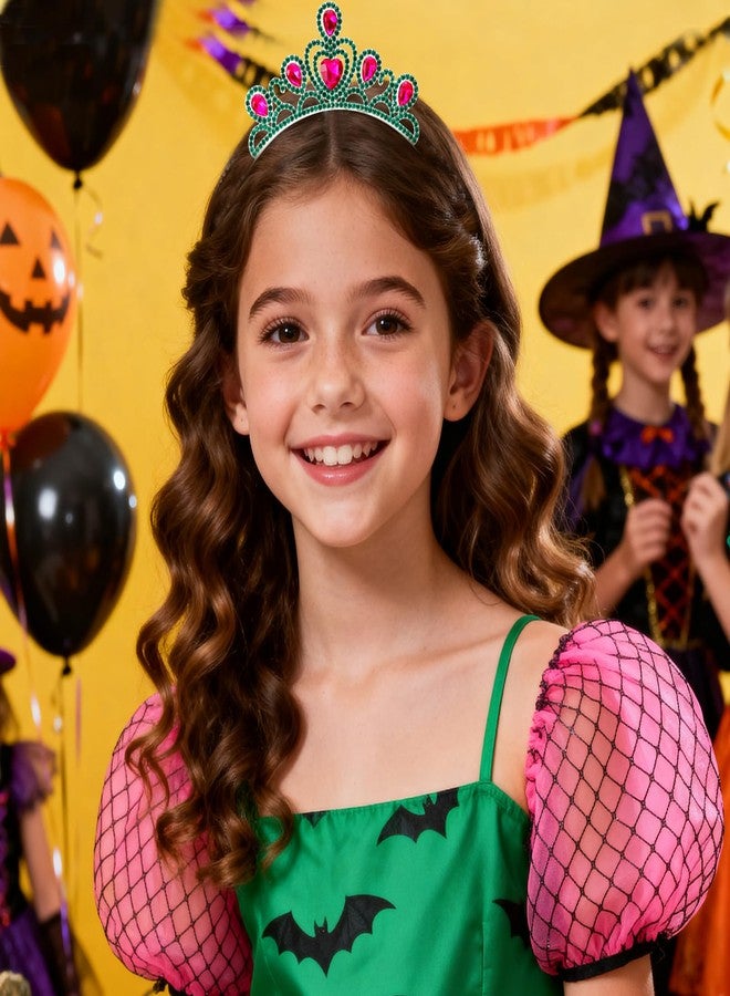 هابدو طوق رأس هابدو مرصع بالكريستال الوردي والأخضر للنساء والفتيات، طوق رأس أنيق مزين بأحجار الراين بتصميم ساحر، إكسسوارات شعر براقة، هدية مثالية لها، النمط B - Image 5